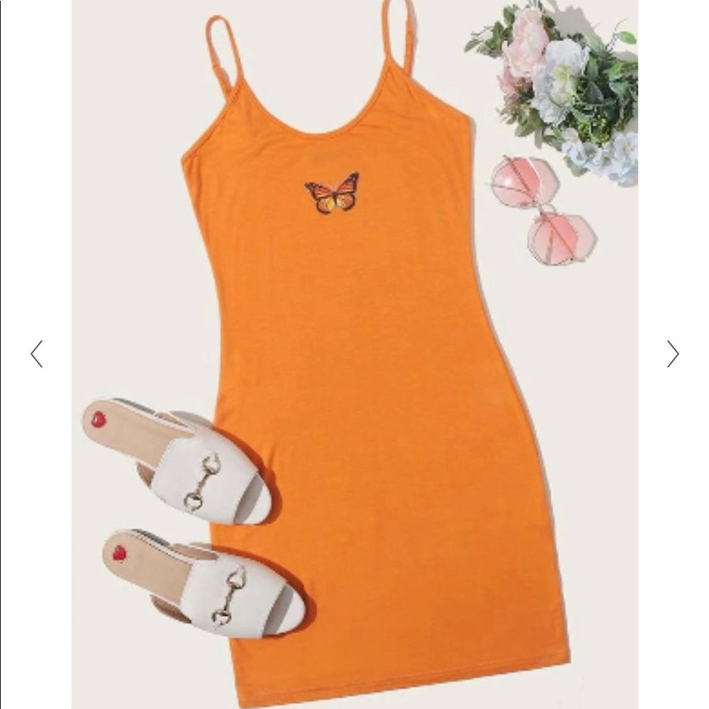 SHEIN butterfly print bodycon dress (never worn)